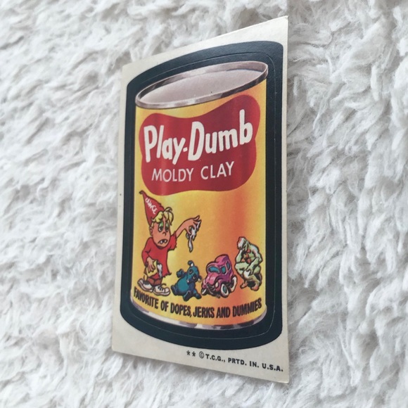 Wacky Pack Vintage Play-Dumb Collector Sticker - Picture 3 of 6